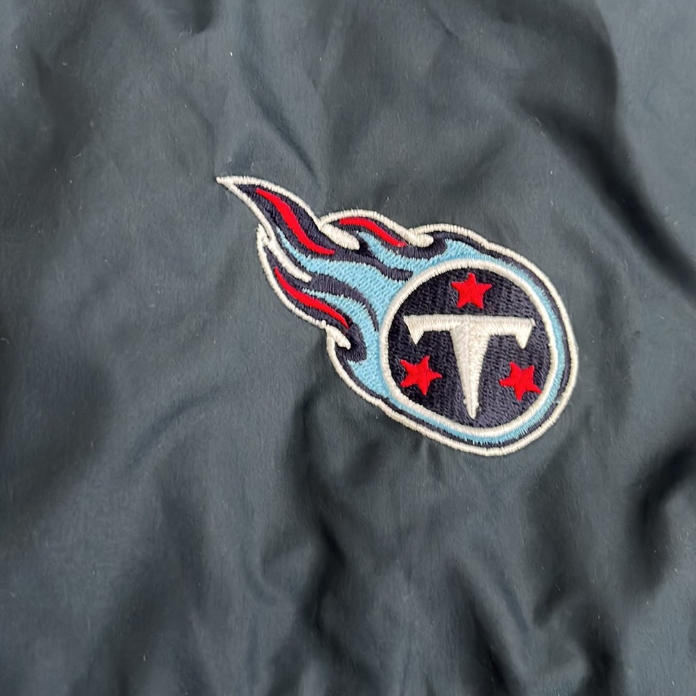 Tennessee Titans Jacket Adult XL Blue Windbreaker Full Zip Mock Softshell Men